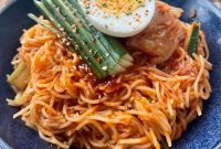 Spicy Bibimguksu: Korean Cold Noodles with Chili-Garlic Sauce