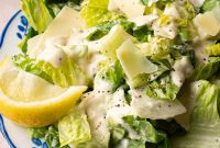 Classic Caesar Salad with Creamy Homemade Dressing and Croutons