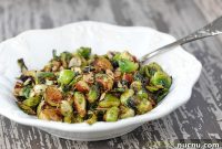 Charred Brussels Sprouts with Crispy Almonds and Lemon Zest