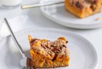Pumpkin Gooey Butter Cake with Pecan Streusel Recipe