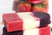 Red, White & Blue Berry Yogurt Popsicles Recipe