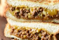 Dill Pickle Sloppy Joe Grilled Cheese Sandwich Recipe