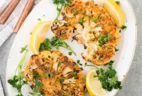 Roasted Cauliflower Steaks with Garlic and Herb Butter