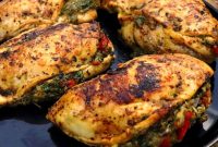 Mediterranean Stuffed Chicken Breasts with Spinach & Feta