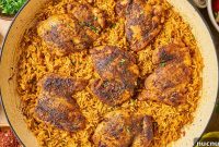 One-Pan Shawarma Chicken and Rice Skillet Recipe
