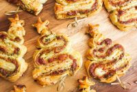 Savory Pesto Puff Pastry Christmas Trees Recipe