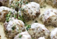 Garlic Herb Meatballs with Creamy Sauce Recipe