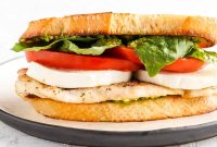 Caprese Chicken Sandwich with Fresh Mozzarella & Basil