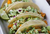 Sweet Potato and Black Bean Tacos with Lime Crema