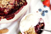 Browned Butter Triple-Berry Crisp Recipe — Berry Dessert with Oat Topping