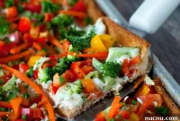 Garden Vegetable Appetizer Pizza Recipe for Parties