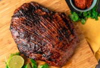 Grilled Korean Bulgogi Flank Steak Recipe for Big Green Egg