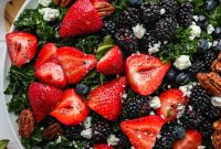 Mixed Berry and Kale Salad with Lemon Poppy Seed Dressing