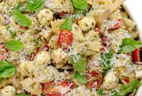 Creamy Chicken Pesto Pasta Salad with Sun-Dried Tomatoes