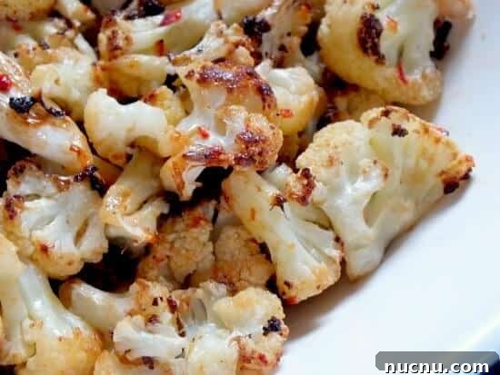 Spicy Roasted Cauliflower Side Dish -> Zesty Roasted Cauliflower with Chili and Garlic 4 spicy-roasted-cauliflower