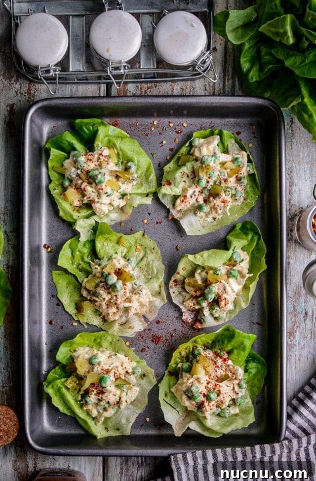 Chicken & Egg Salad Lettuce Wraps for Quick Crowd-Friendly Lunch 2 Chicken and Egg Salad Lettuce Wraps
