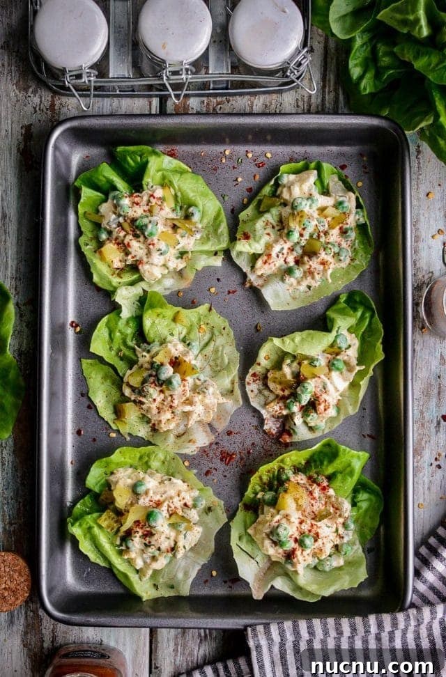 Chicken & Egg Salad Lettuce Wraps for Quick Crowd-Friendly Lunch 4 Chicken and Egg Salad Lettuce Wraps