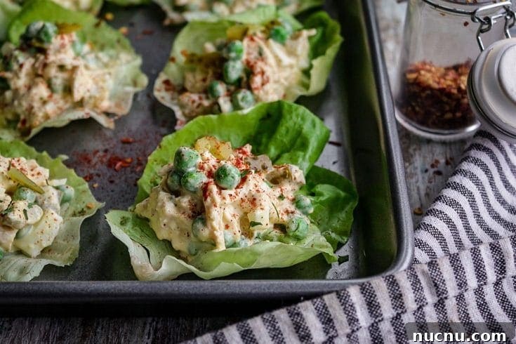 Chicken and Egg Salad Lettuce Wraps