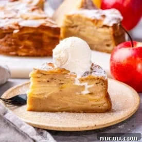 Over 10 Festive Christmas Dessert Recipes for Holiday Gatherings 13 Slice of apple cake on a plate.