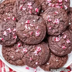 Over 10 Festive Christmas Dessert Recipes for Holiday Gatherings 9 brownie cookies topped with mint chips.
