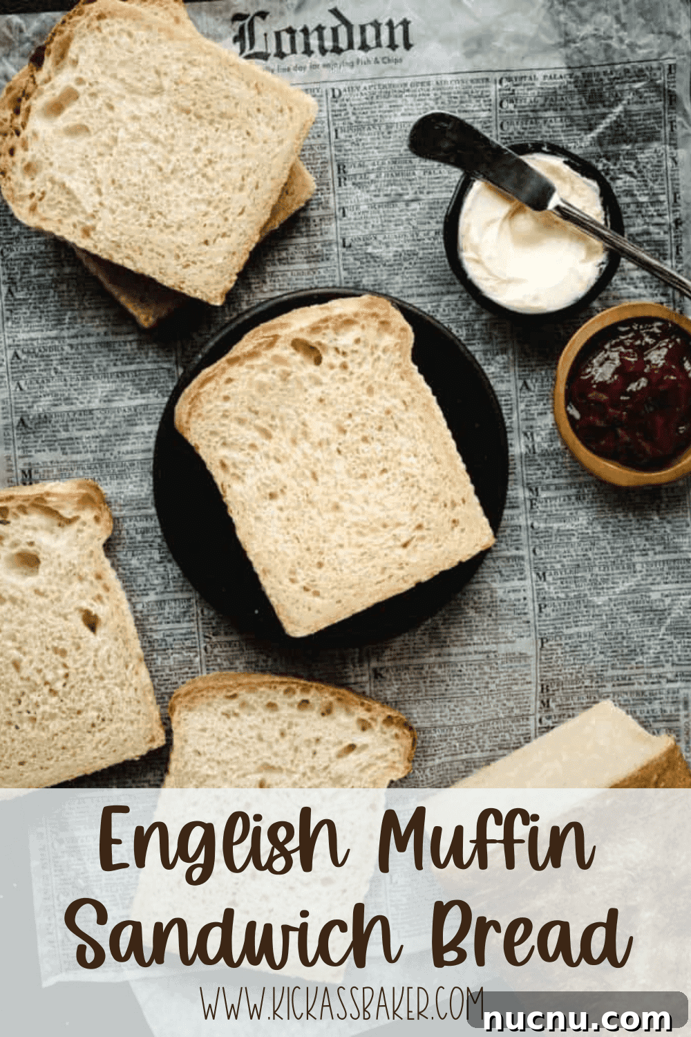 Homemade English Muffin Sandwich Bread Recipe for Soft Sandwiches 12 This homemade English Muffin Sandwich Bread is perfect for any sandwich!