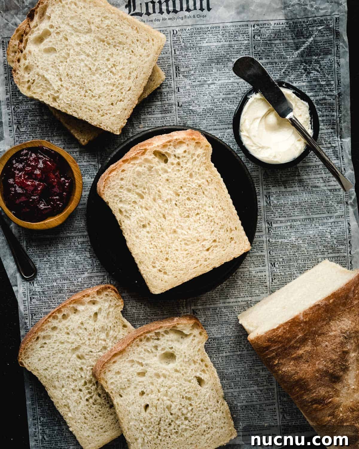 Homemade English Muffin Sandwich Bread Recipe for Soft Sandwiches 3 English muffin sandwich bread is perfect for your favorite hot or cold sandwich.