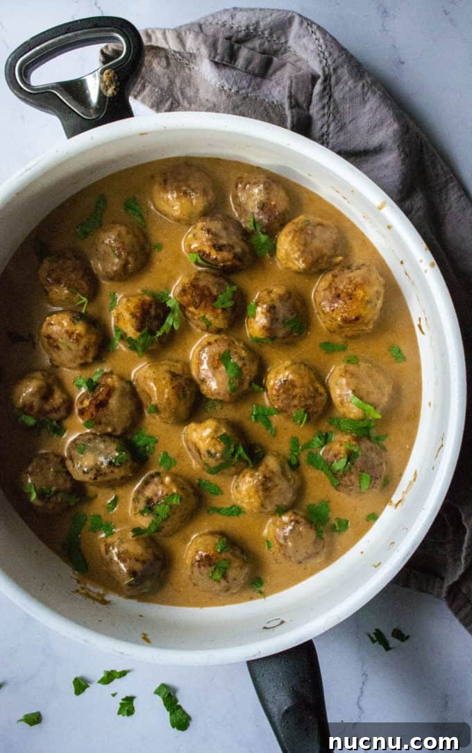 Authentic Swedish Chicken Meatballs Recipe with Creamy Sauce 3 Swedish Chicken Meatballs