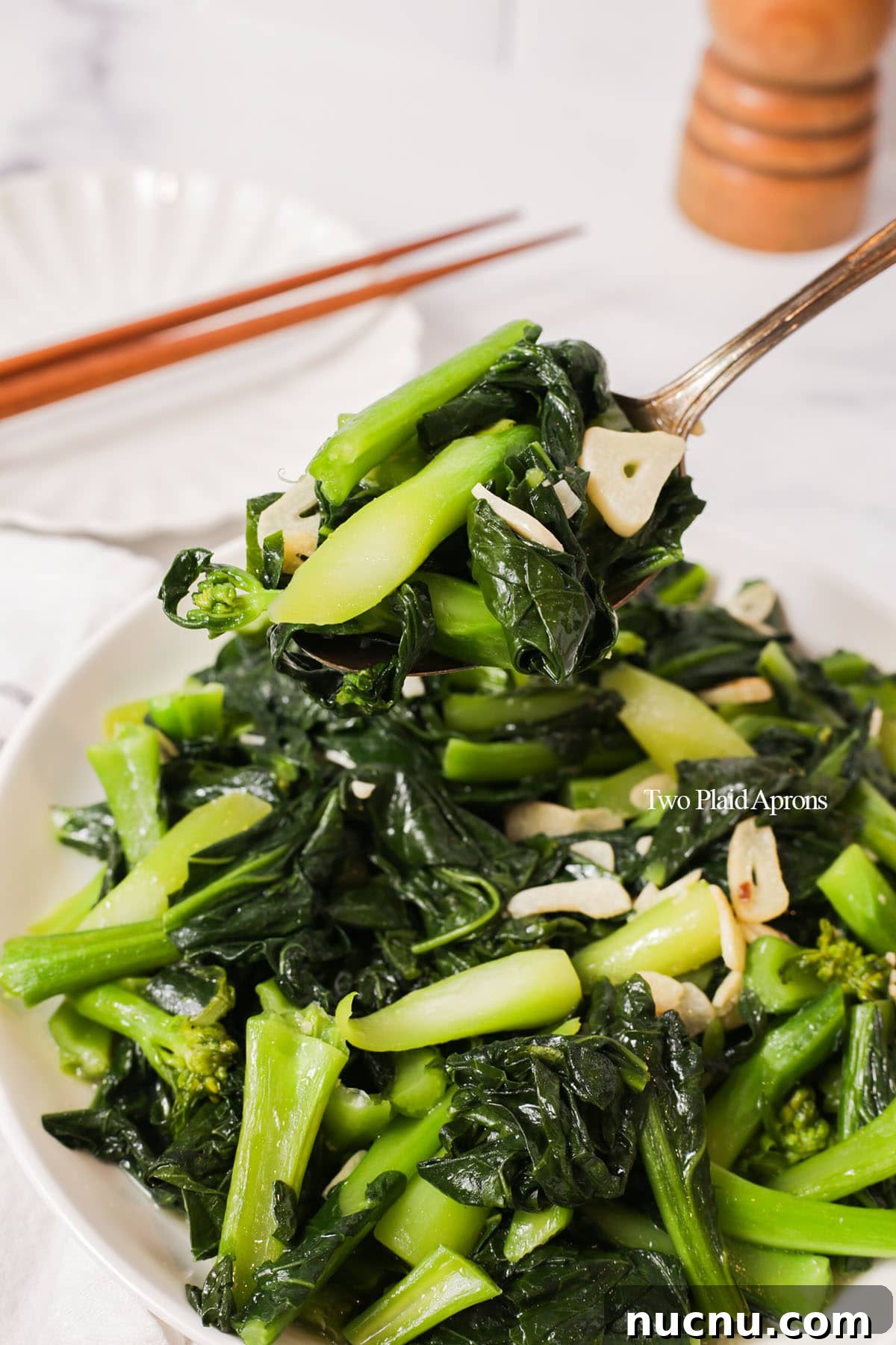 Gai lan closeup
