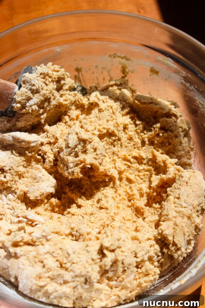 Pressing dough into pan