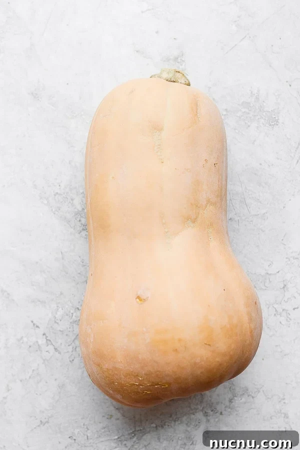 A whole butternut squash.