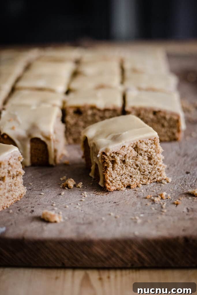 Gluten-Free Caramel Cake Recipe: Moist, Decadent Dessert 10 Slices of gluten-free caramel cake on a wooden board