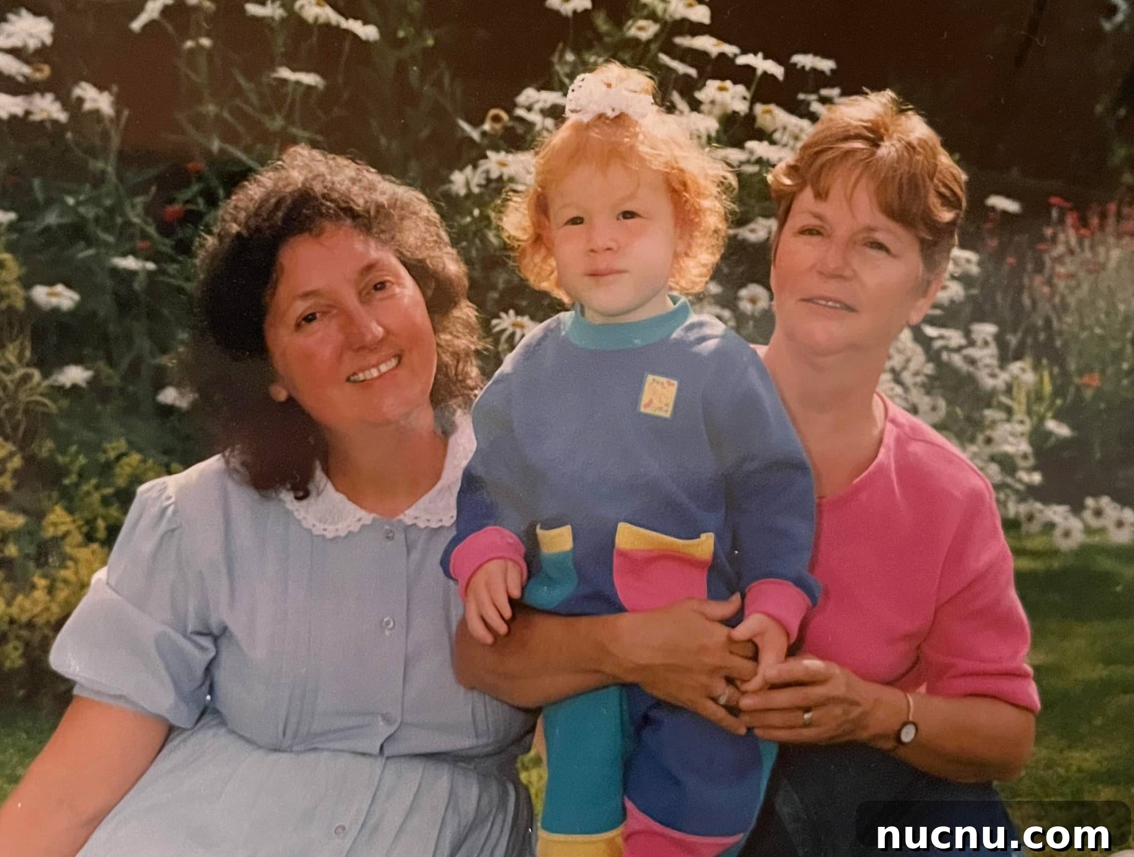 Sarah with her grandmothers.