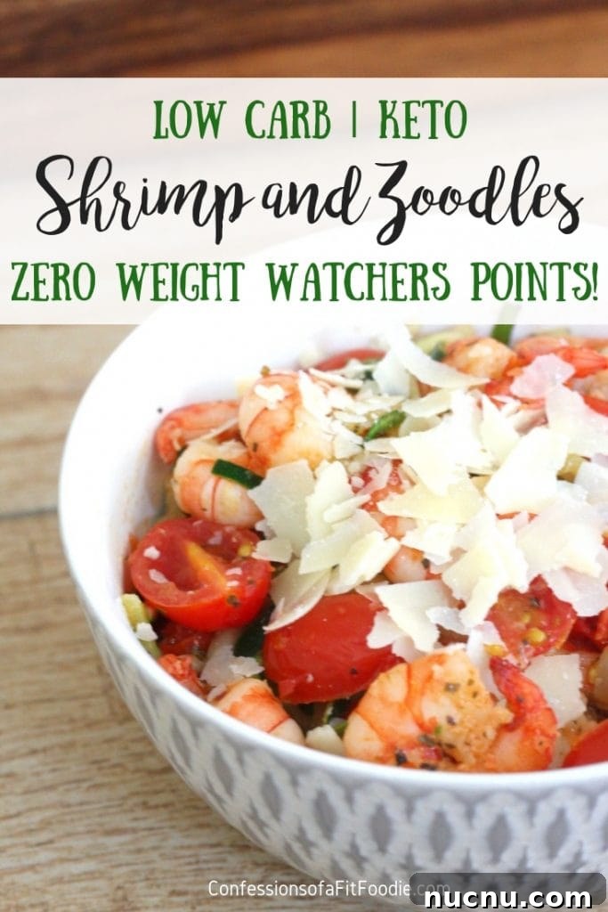Garlic Shrimp with Zucchini Noodles (Zoodles) — Low-Carb Dinner 7 This Low Carb Shrimp with Zoodles dinner (zucchini noodles) is a quick and healthy, low carb meal - perfect for those busy nights! Totally Keto Friendly and ZERO Weight Watchers Freestyle Points.
