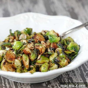 Charred Brussels Sprouts with Crispy Almonds and Lemon Zest 3 Charred Brussels Sprouts from Zestuous