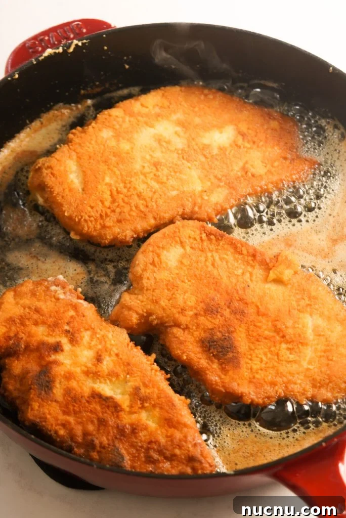 crusted romano chicken in a large skillet