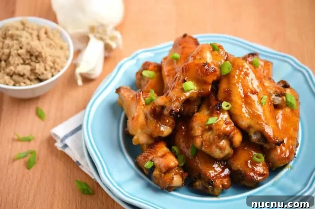 Sticky Asian Garlic Wings from What The Fork Food Blog
