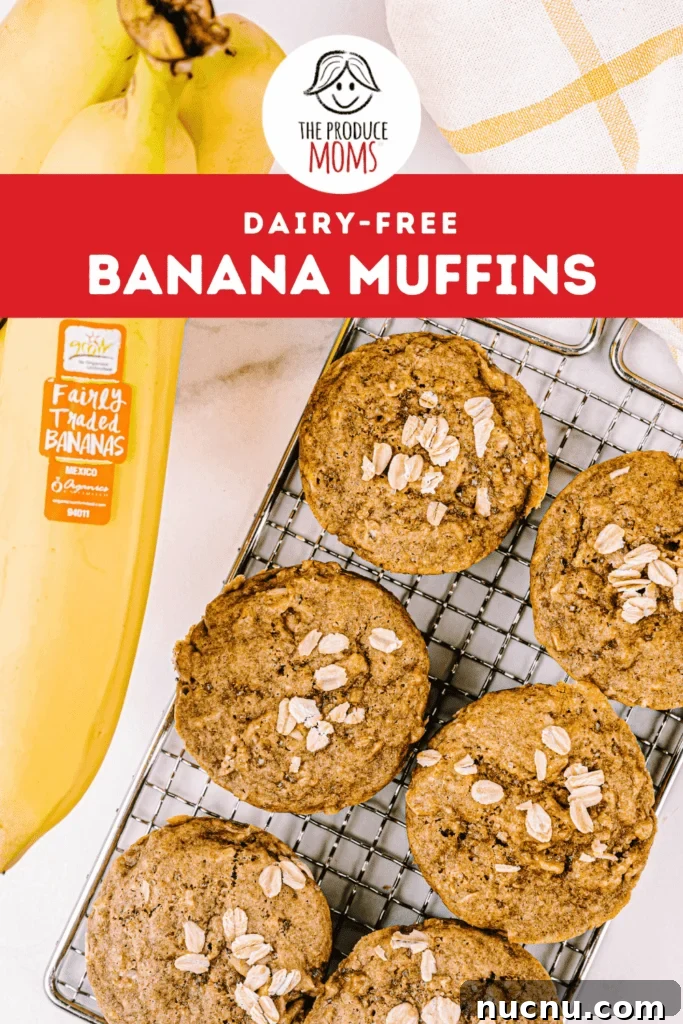 Dairy-Free Banana Muffins Your Family Will Love 15 Pinterest Pin Banana Muffins