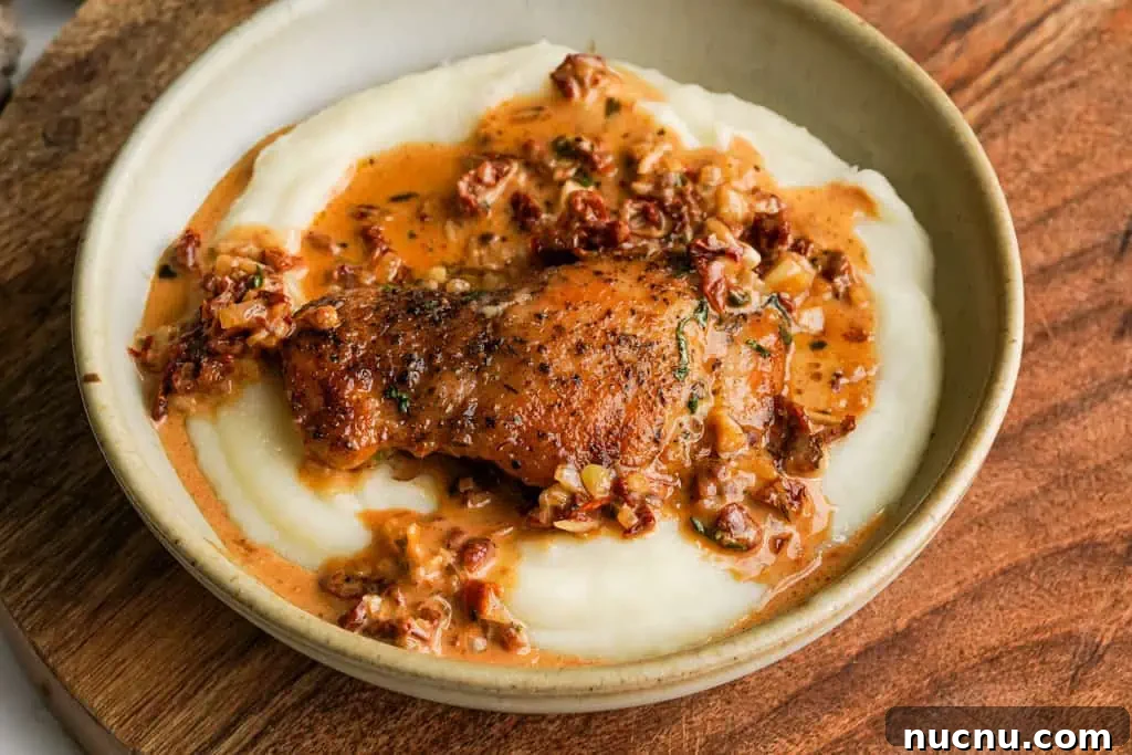 marry me chicken with mashed potatoes