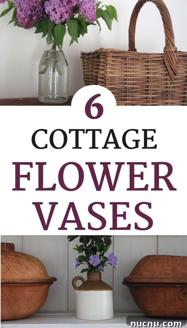 Use these unique flower vase ideas to create a vintage cottage vibe in your home!