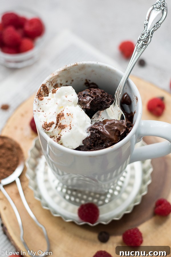 3 ingredient chocolate mug cake