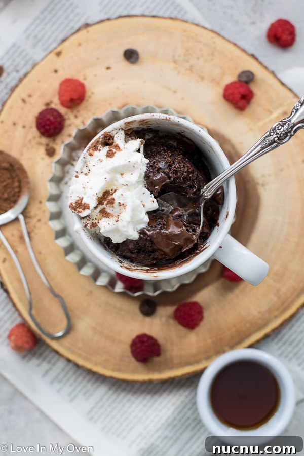 3 ingredient chocolate mug cake