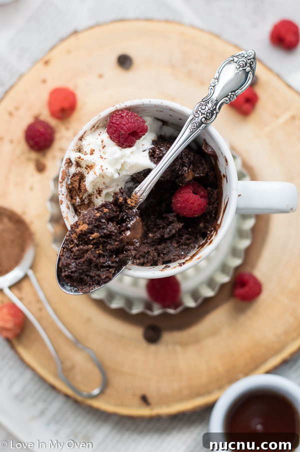 3 ingredient chocolate mug cake