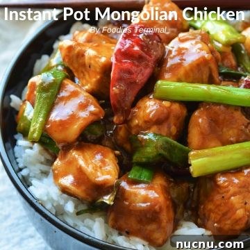 Mongolian Chicken served on white steamed rice