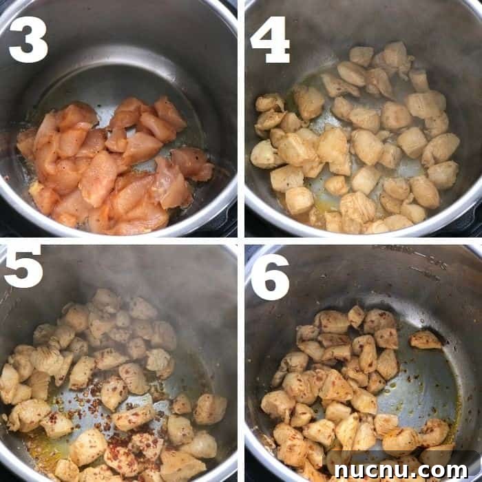 sauteing chicken in instant pot