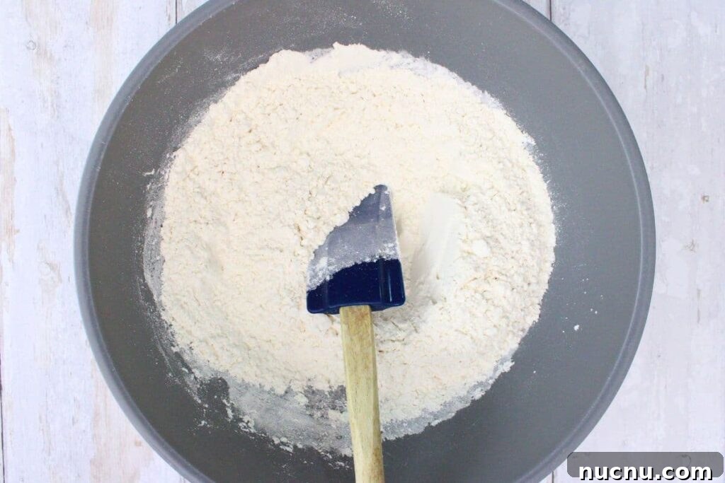 Air Fryer Sopapillas Recipe: Crispy Mexican Sweet Dessert 5 in a mixing bowl combine flour, baking powder, and salt
