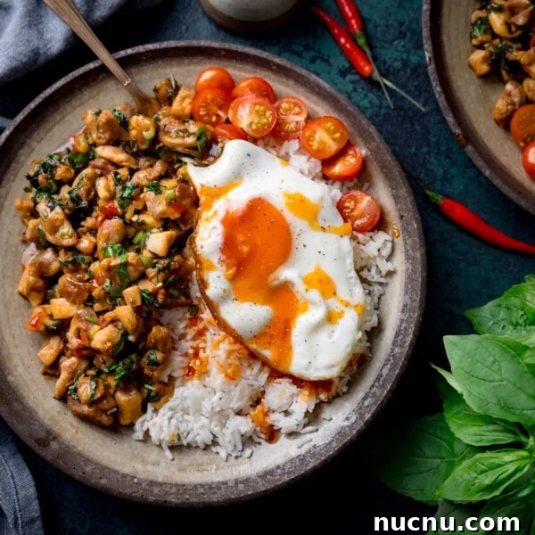 Authentic Thai Green Chicken Curry Recipe (Step-by-Step) 10 Thai basil chicken image