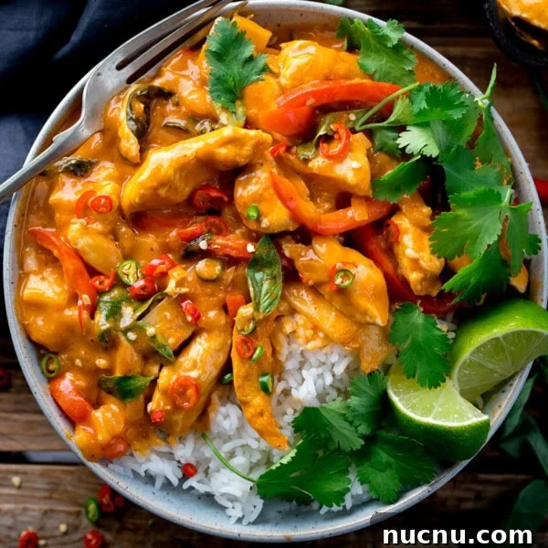 Authentic Thai Green Chicken Curry Recipe (Step-by-Step) 11 Thai Red Chicken Curry with rice