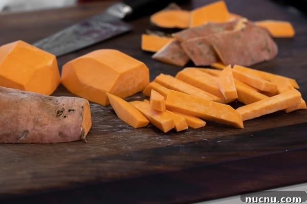 Crispy Air Fryer Sweet Potato Fries Recipe 3 Easy instructions for how to make sweet potato french fries in an air fryer. Crispy and tastes just like deep fried but this recipe uses very little oil. Sweet potatoes make the perfect fries.