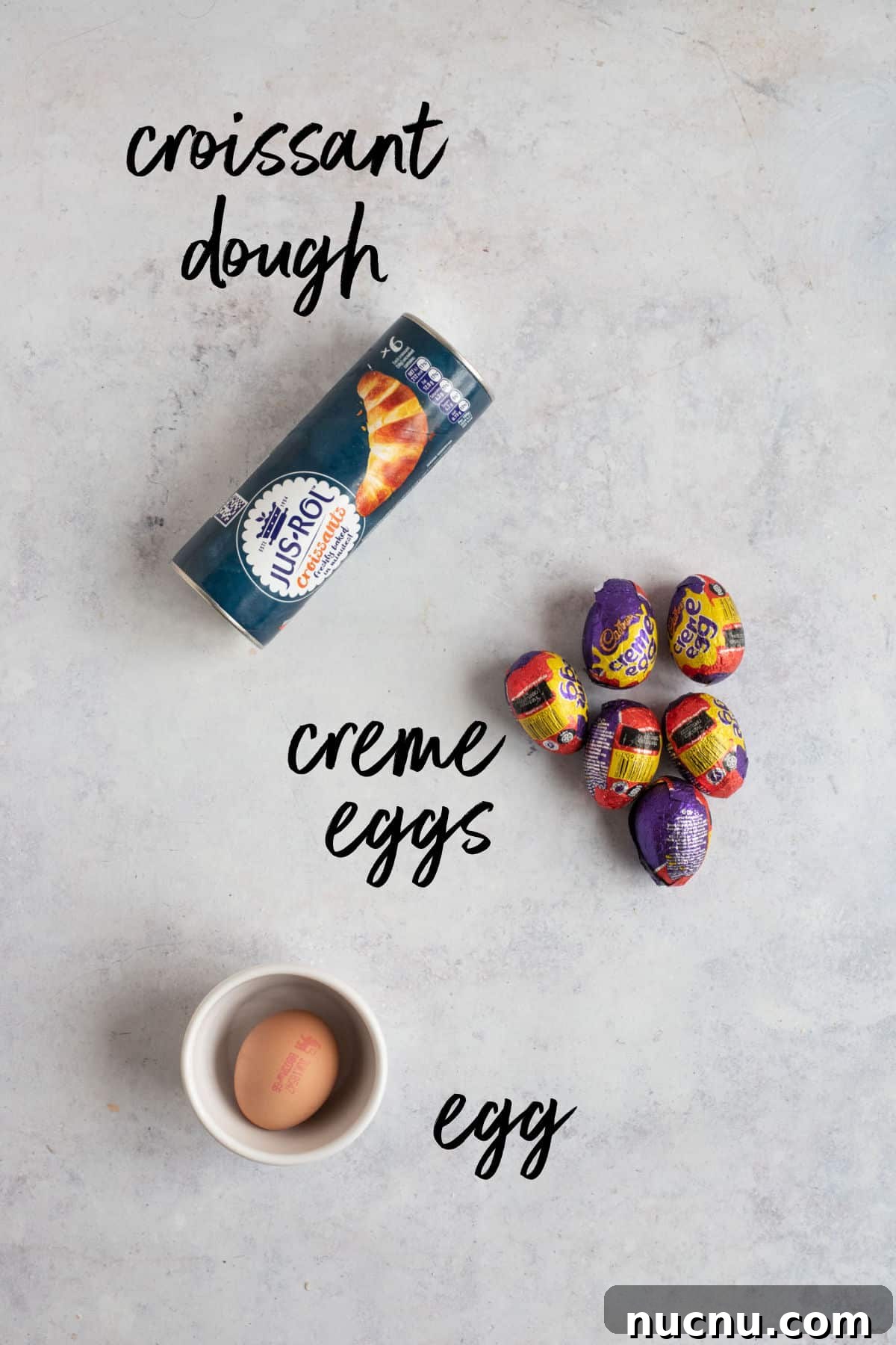 Air Fryer Creme Egg Croissant Recipe: Crispy Chocolate & Custard Croissant 4 Ingredients for air fryer creme egg croissants.