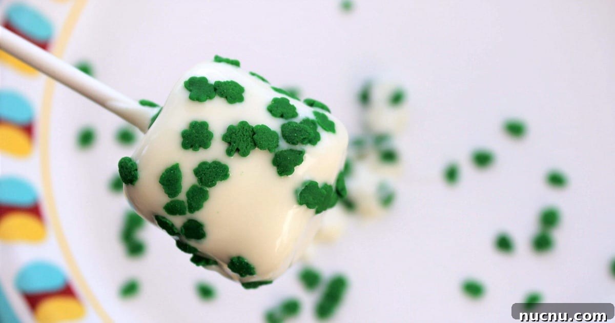 St. Patrick’s Day Irish Marshmallow Pops Recipe — Sweet Treats 4 making st patricks day marshmallow pops